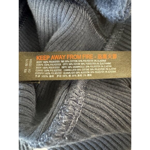 FP Movement Blue Pullover Cropped L Pocket Cowl Turtle Neck Fleece Athleisure - Picture 5 of 9